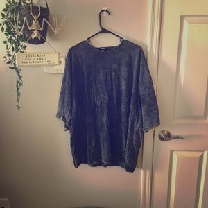 Acid Washed, Drop Shoulder, Oversized Tee